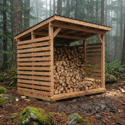 6×8 Firewood Shed DIY Plans