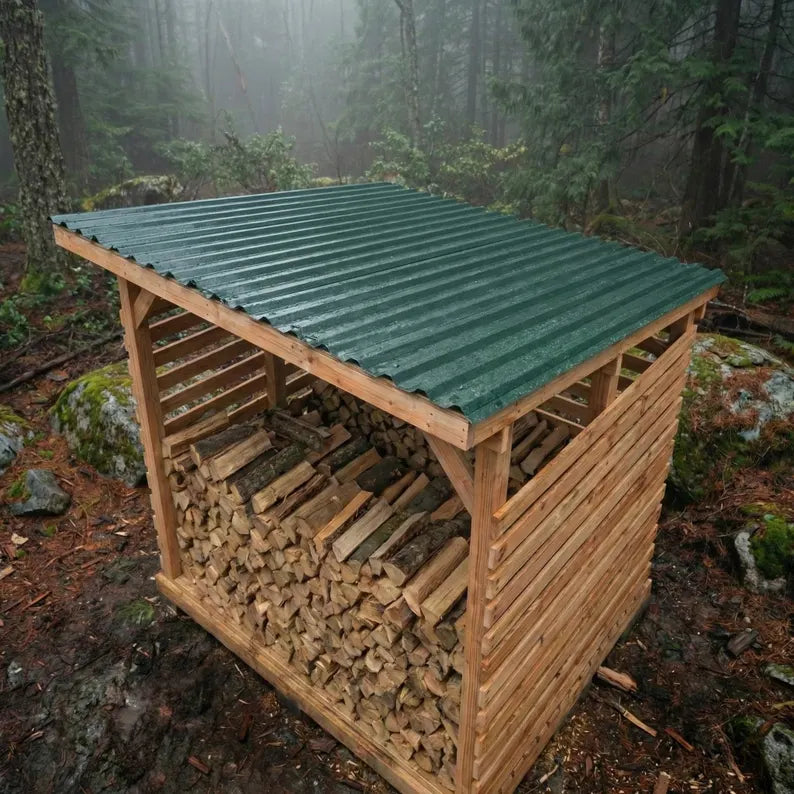 6×8 Firewood Shed DIY Plans