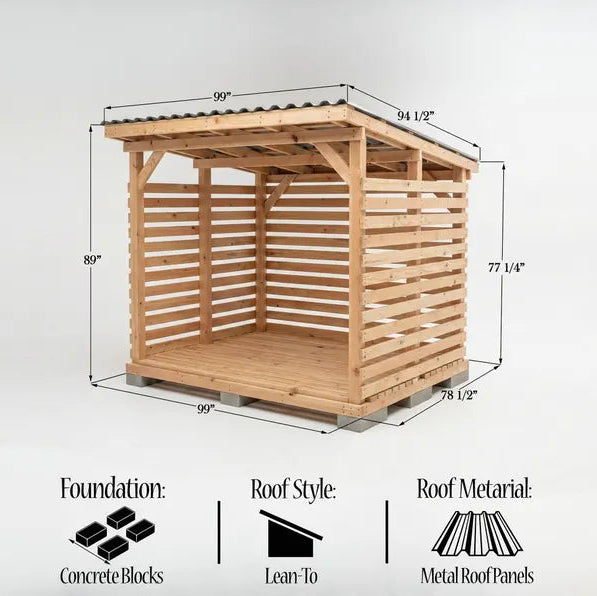6×8 Firewood Shed DIY Plans